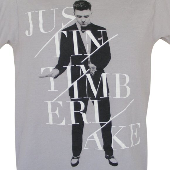 JUSTIN TIMBERLAKE Concert Tshirt, S, Gray, 2014, 2 sided, Short sleeves - Picture 2 of 10